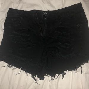 American Eagle black high waisted shorts